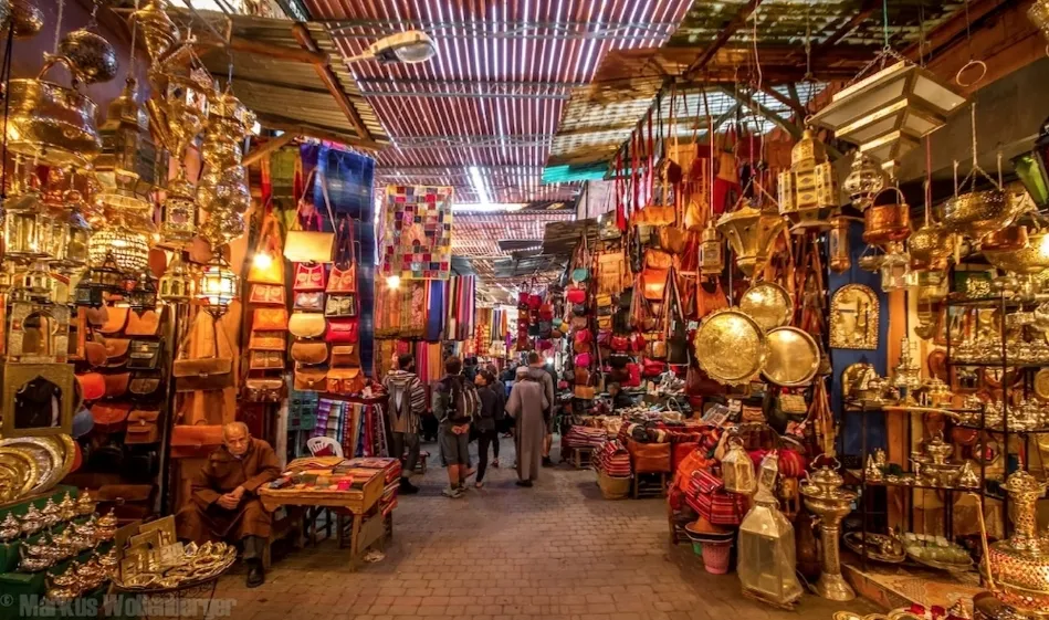 Local Market's Shops while Shopping Tour in Morocco